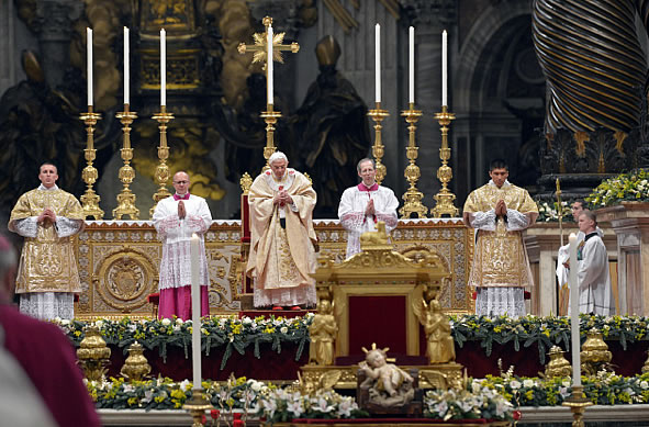 Pope Benedict XVI at Midnight Mass, Solemnity of the Nativity of the Lord